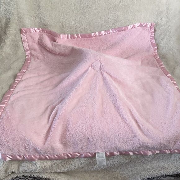 Cloud Island Pink Bunny Rabbit Lovey Security Blanket Satin Trim Large 29” Baby - Picture 5 of 9